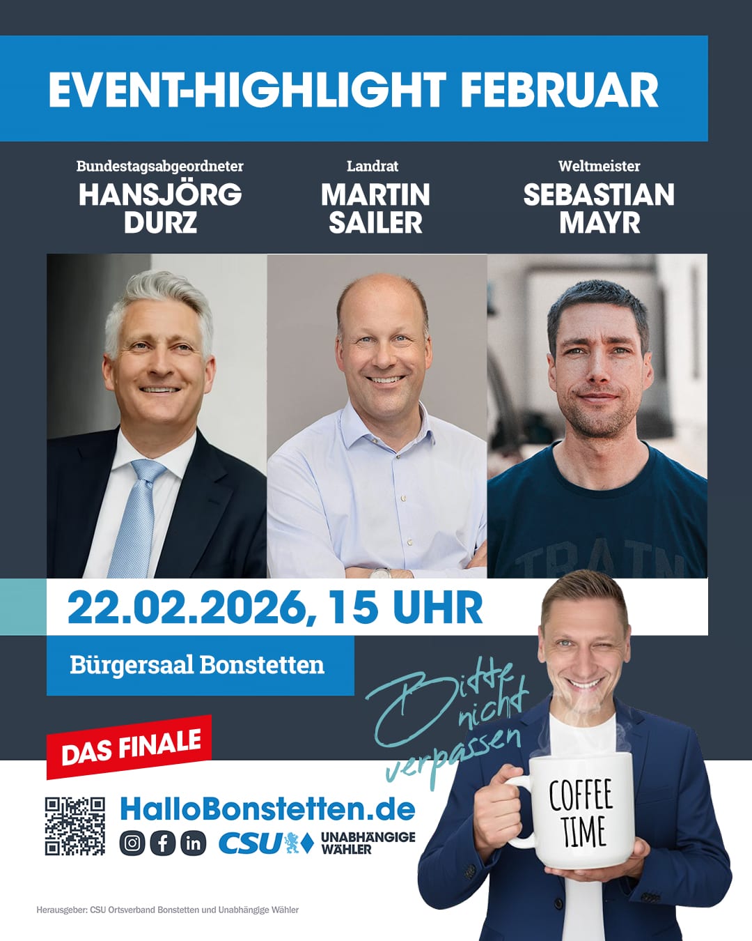 Hansjörg Durz, Martin Sailer, Sebastian Mayr, Stefan Haas, Hallo Bonstetten