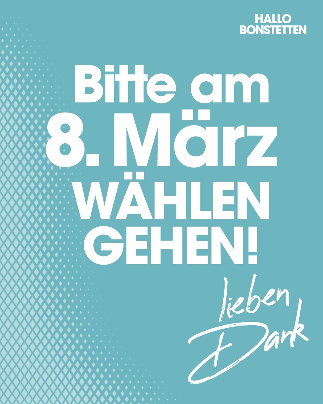 Bitte gehen Sie am 8 M�rz w�hlen